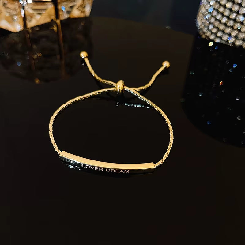 Full of Rhinestones Adjustable 18K Gold Plated Stainless Steel Bracelet for Women 2022 New Trendy Square Zircon Bracelet Jewelry